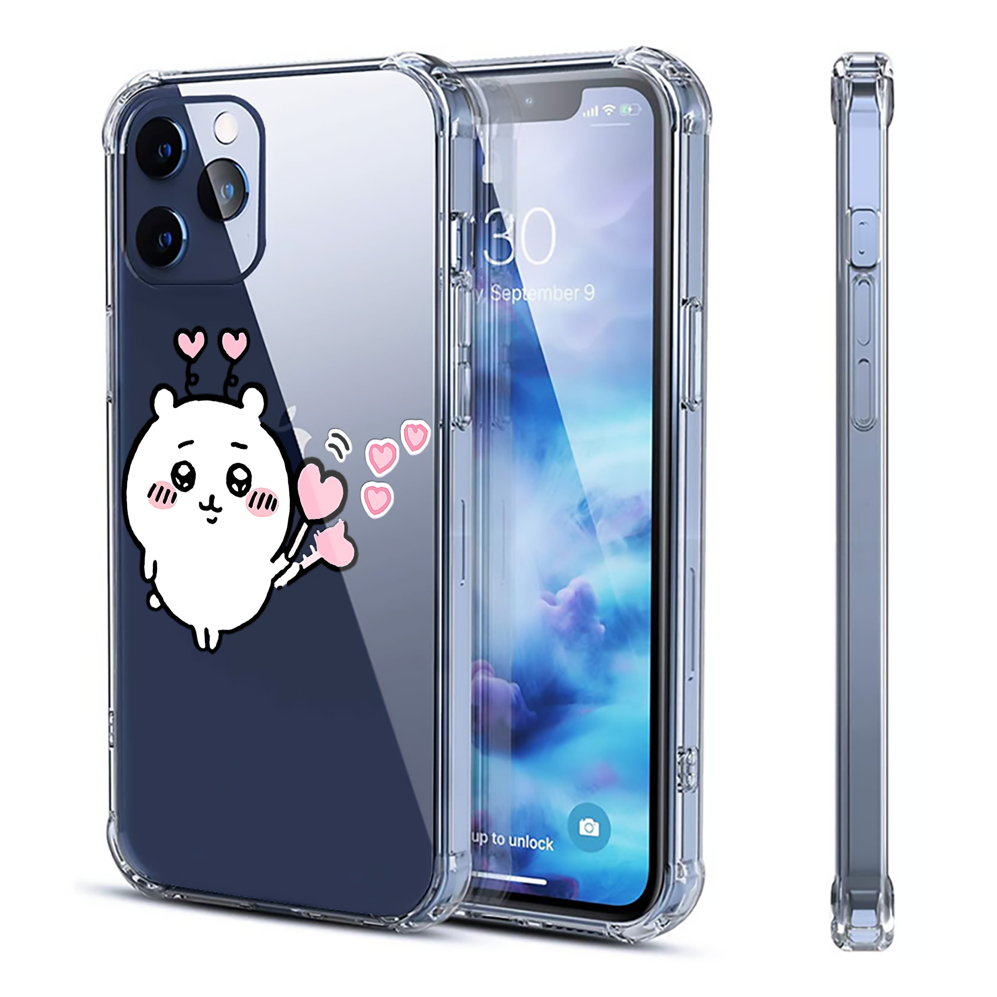（画像用） ちいかわ ちいかわ Chii-kawa chiikawa 【iPhone 12シリーズ対応】透明スマホケース（クリアソフトケース）